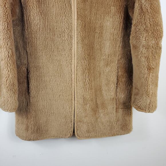 J. Crew Zip-up plush fleece coat in Camel Size S - Picture 3 of 12